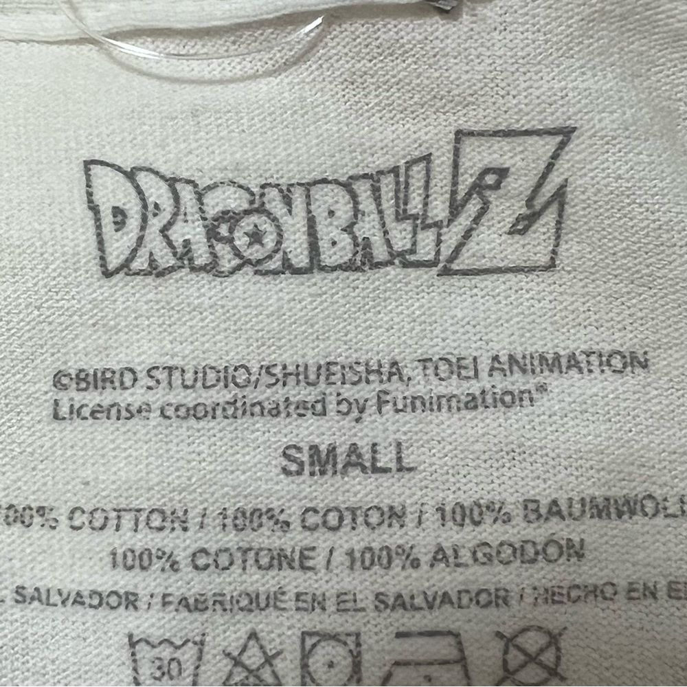 Dragon Ball Z Long Sleeve T Shirt Off White Crew Neck Tee - Picture 4 of 8